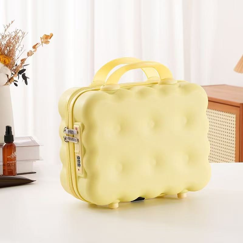 Bubble Cloud Mini Travel Case – 14 Inch Macaron Vanity Box with Lock