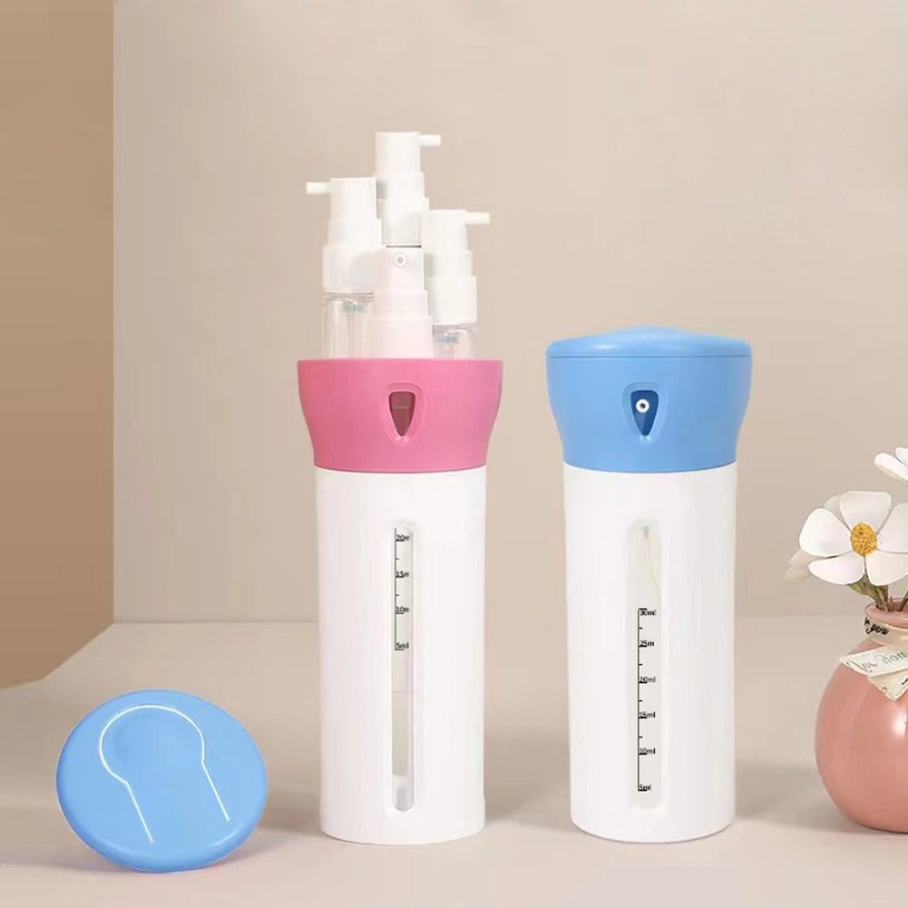 Travel Smart: The 4-in-1 Portable Refillable Dispenser