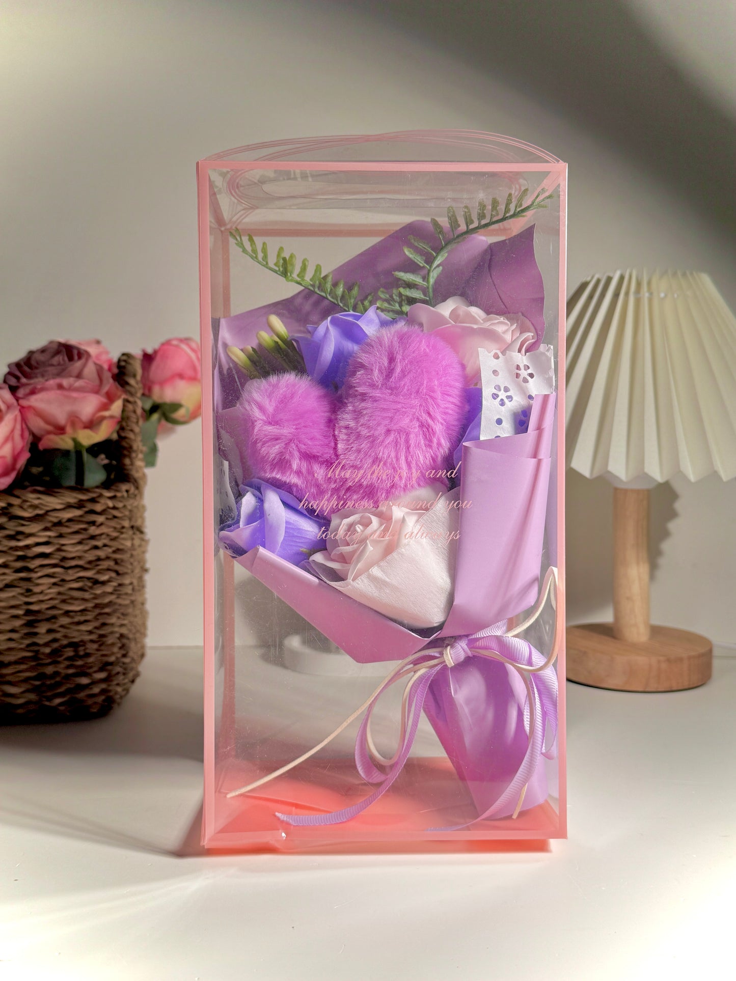 Plush Heart Bouquet Box