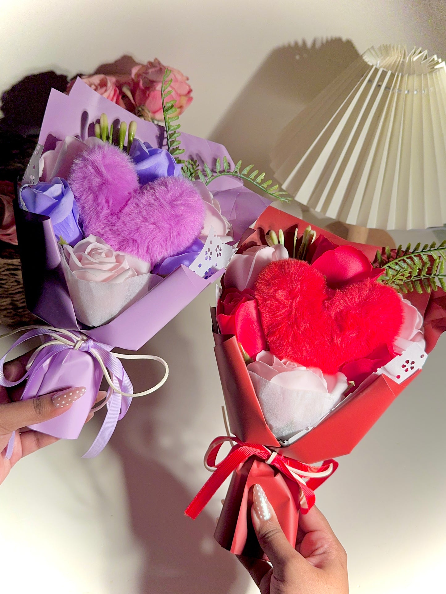 Plush Heart Bouquet Box