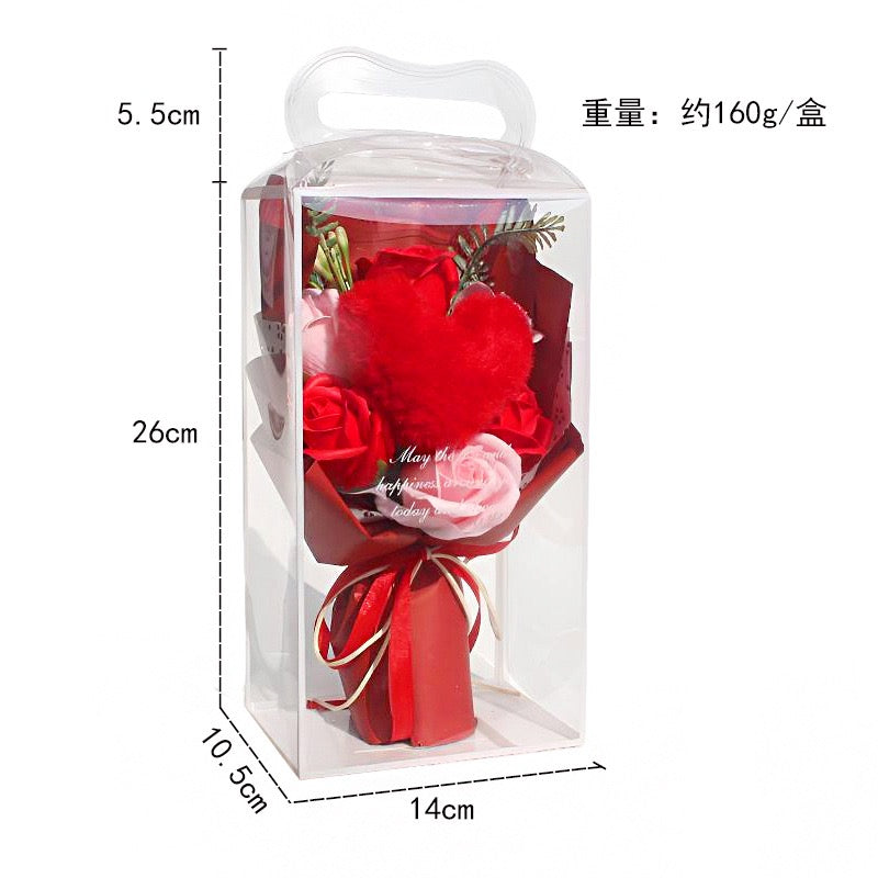 Plush Heart Bouquet Box