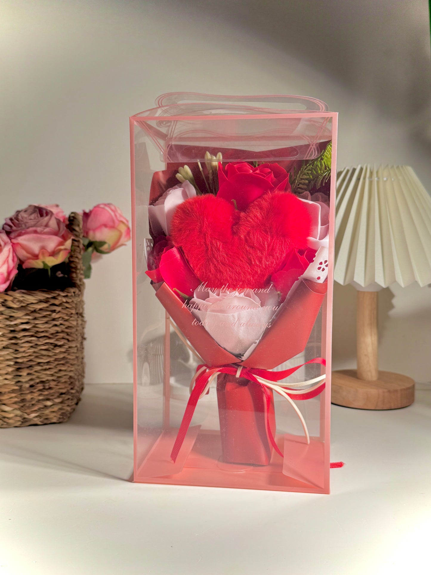 Plush Heart Bouquet Box