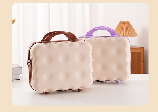 Bubble Cloud Mini Travel Case – 14 Inch Macaron Vanity Box with Lock