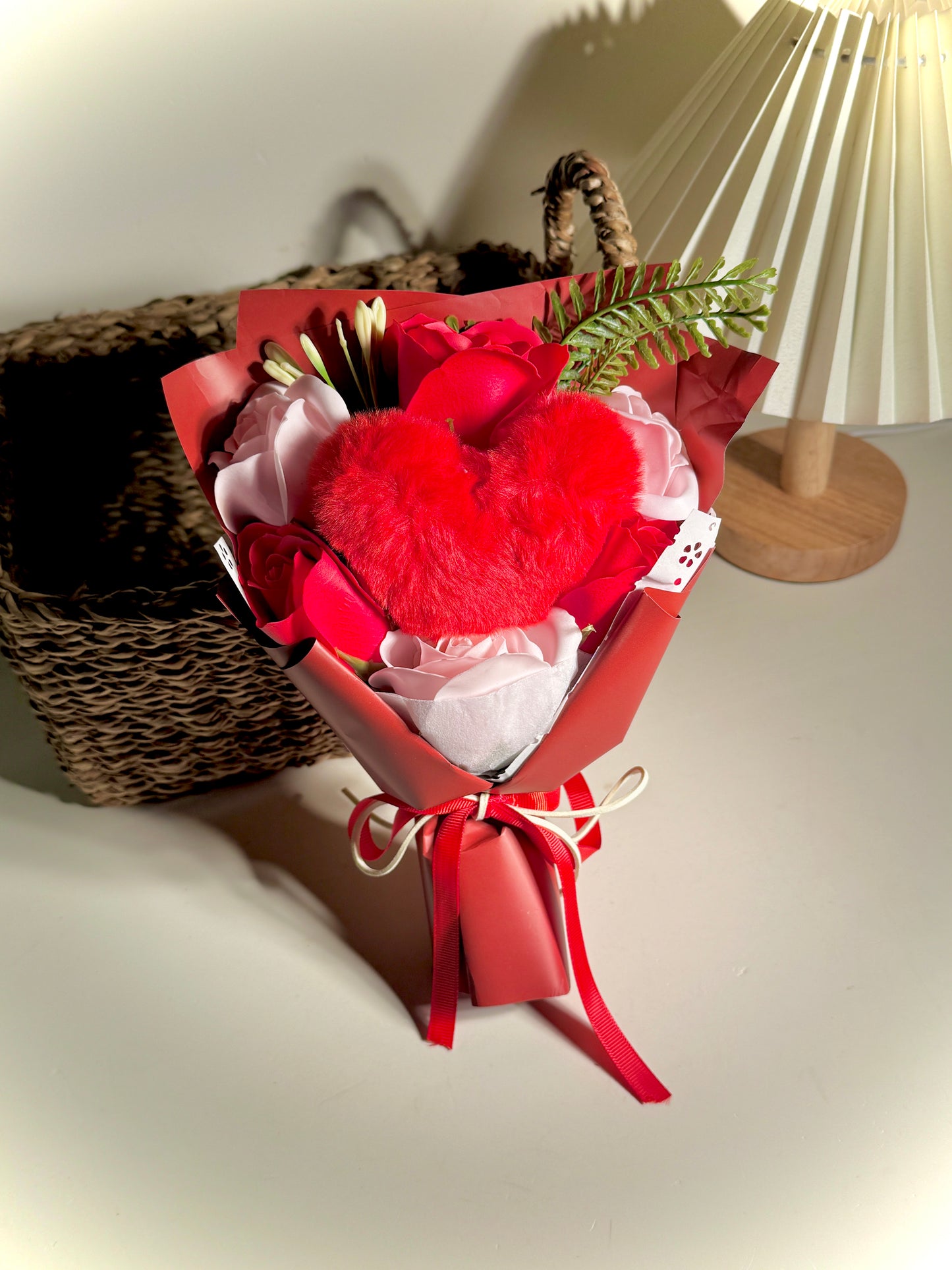 Plush Heart Bouquet Box