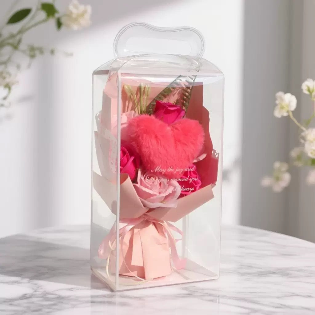 Plush Heart Bouquet Box