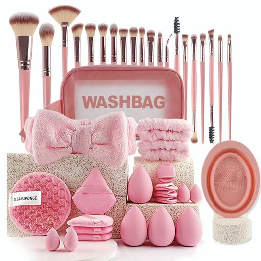 ✨ 40-Piece  Makeup Brush & Puff Set ✨
